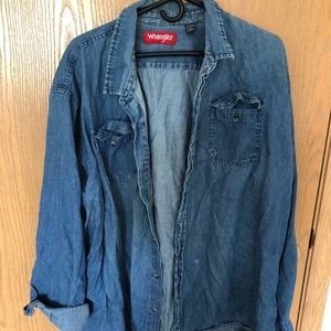 Men’s long sleeve jean shirt